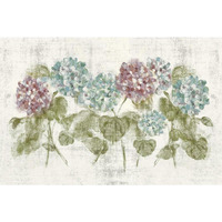 Vibrant Row of Hydrangea No Border -Paper Art-50"x34"