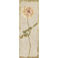 Pale Rose Panel on White Vintage -Paper Art-14"x38"