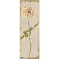Pale Rose Panel on White Vintage -Paper Art-20"x56"
