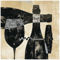 Wine Selection I -Paper Art-42"x42"