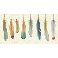 Feather Tales VIII -Paper Art-74"x38"
