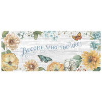 Butterfly Bloom V on Wood Gray -Paper Art-77"x32"