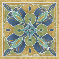 Free Bird Mexican Tiles I -Paper Art-32"x32"