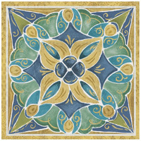 Free Bird Mexican Tiles II -Paper Art-26"x26"