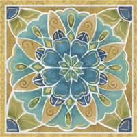 Free Bird Mexican Tiles IV -Paper Art-38"x38"