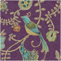 Bohemian Wings VI Aubergine -Paper Art-32"x32"