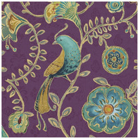 Bohemian Wings VIII Aubergine -Paper Art-20"x20"