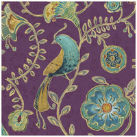 Bohemian Wings VIII Aubergine -Paper Art-42"x42"