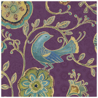 Bohemian Wings IX Aubergine -Paper Art-26"x26"