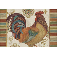 Rooster Rainbow IVA -Paper Art-38"x26"