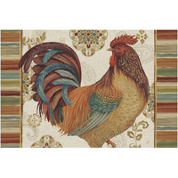Rooster Rainbow IVA -Paper Art-62"x42"