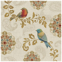 Bird Rainbow IIIA -Paper Art-26"x26"