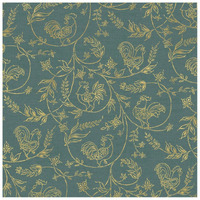 Rooster Trail Pattern III -Paper Art-26"x26"