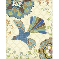 Eastern Tales Bird III -Paper Art-30"x37"