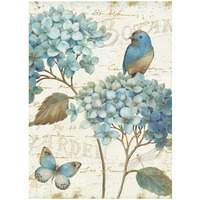 Blue Garden III Crop -Paper Art-38"x50"