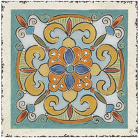 Mediterranean Flair VII -Paper Art-20"x20"