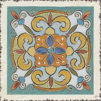 Mediterranean Flair VII -Paper Art-38"x38"