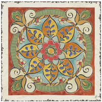 Mediterranean Flair VIII -Paper Art-20"x20"
