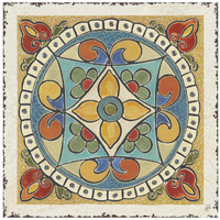 Mediterranean Flair X -Paper Art-20"x20"