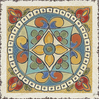 Mediterranean Flair X -Paper Art-38"x38"