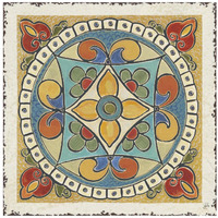Mediterranean Flair X -Paper Art-42"x42"