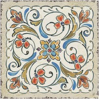 Mediterranean Flair XI -Paper Art-32"x32"