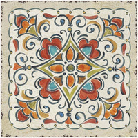 Mediterranean Flair XIII -Paper Art-32"x32"