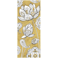 Color my World Lotus II Gold -Paper Art-22"x52"