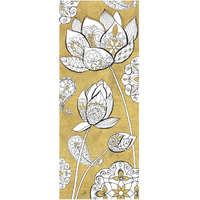 Color my World Lotus II Gold -Paper Art-26"x62"