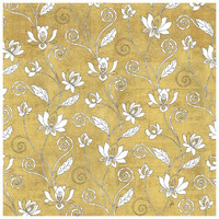 Color my World Lotus Pattern Gold -Paper Art-26"x26"