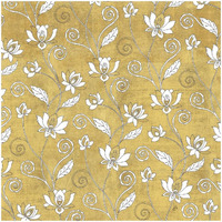 Color my World Lotus Pattern Gold -Paper Art-32"x32"