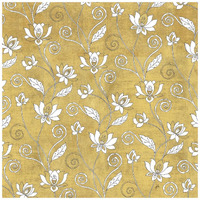 Color my World Lotus Pattern Gold -Paper Art-42"x42"