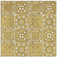 Color my World Mexican Tiles Pattern Gold -Paper Art-20"x20"
