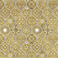 Color my World Spice Mosaic Pattern Gold -Paper Art-38"x38"