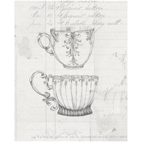 Authentic Coffee IV White Gray -Paper Art-22"x26"