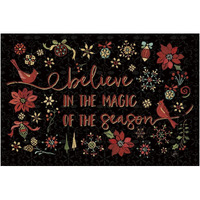 Holiday Impressions II Black -Paper Art-62"x42"