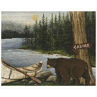 Northwoods Bear Crop -Paper Art-26"x22"