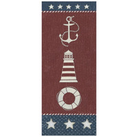 Coastal Americana Panel I -Paper Art-18"x42"