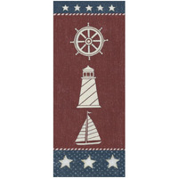 Coastal Americana Panel II -Paper Art-14"x32"
