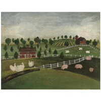 A Day at the Farm I -Paper Art-42"x32"