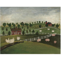 A Day at the Farm I -Paper Art-50"x38"