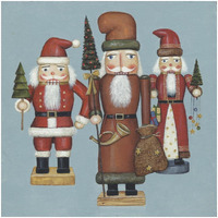 Santa Nutcrackers -Paper Art-32"x32"