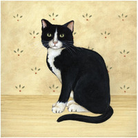 Country Kitty I -Paper Art-32"x32"