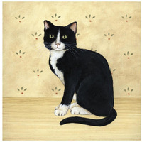 Country Kitty I -Paper Art-42"x42"