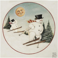 Merry Lil Snowman -Paper Art-26"x26"