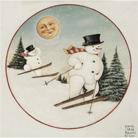 Merry Lil Snowman -Paper Art-38"x38"