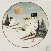 Merry Lil Snowman -Paper Art-42"x42"