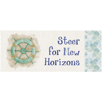 New Horizons V Words -Paper Art-32"x14"