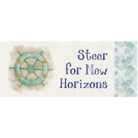 New Horizons V Words -Paper Art-77"x32"
