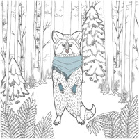 Color the Forest Color II -Paper Art-20"x20"